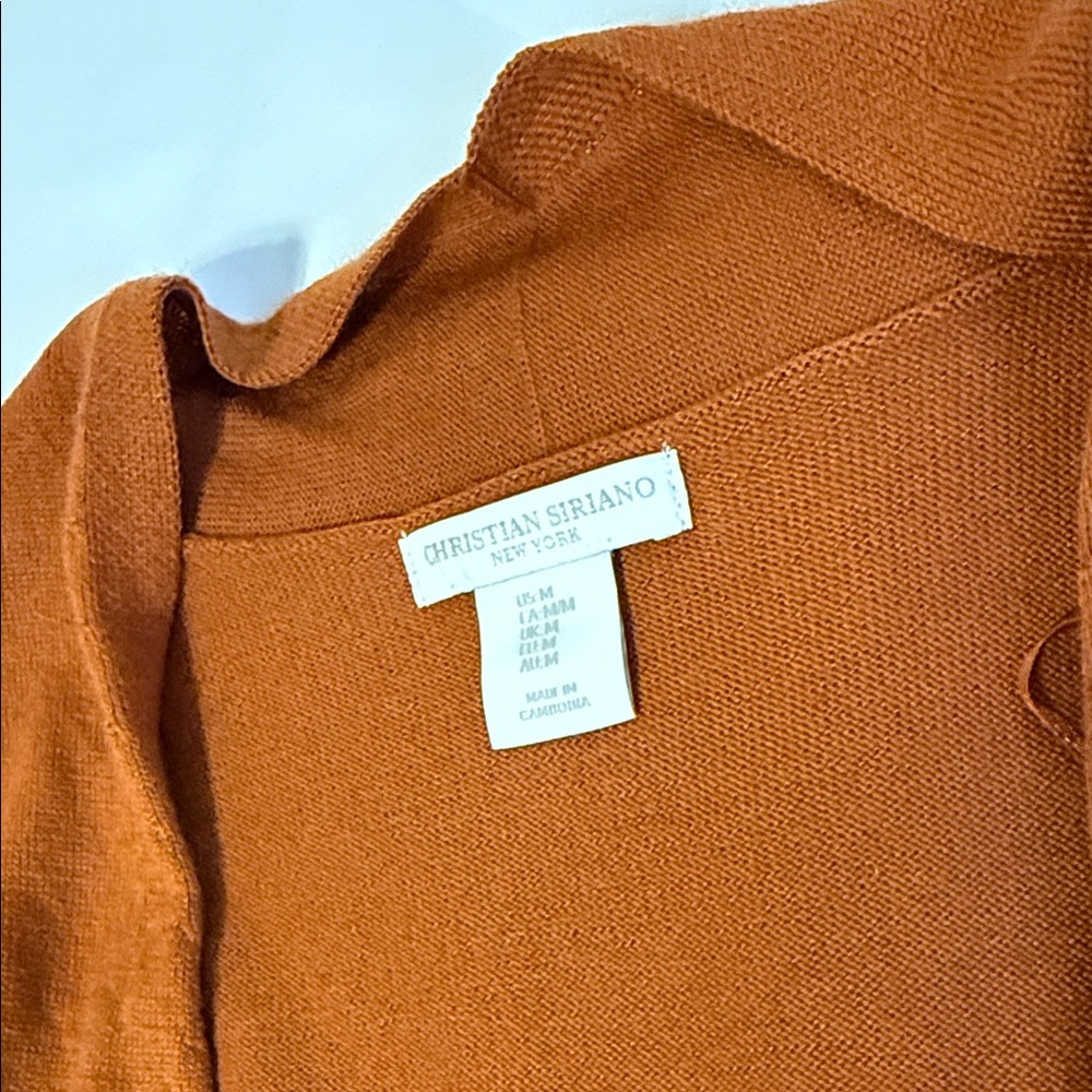 Women’s Christian Siriano Burnt Orange Sweater - Picture 2 of 5
